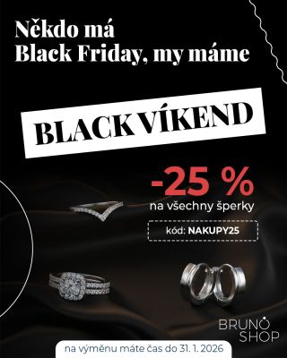 Black víkend je tu! 🖤 Někdo má Black Friday, my v BRUNOshopu máme rovnou Black víkend plný výhod! 🛍️ Využijte 25% slevu s...