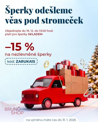Garance doručení do Vánoc 🎁 Aby vám dárky od nás dorazily včas pod stromeček, objednejte šperky, které máme SKLADEM,...